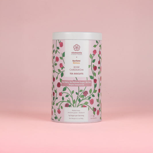 Rose Cardamom Tea Biscuits | Ancient Grains Goodness