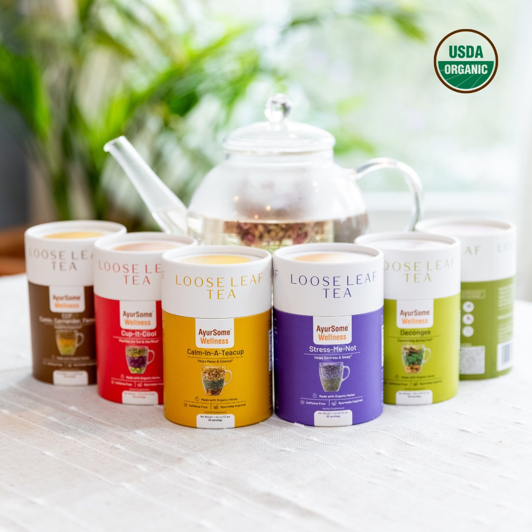 Ayurveda Herbal Tea, Loose leaf tea in eco friendly pack – AyurSome ...