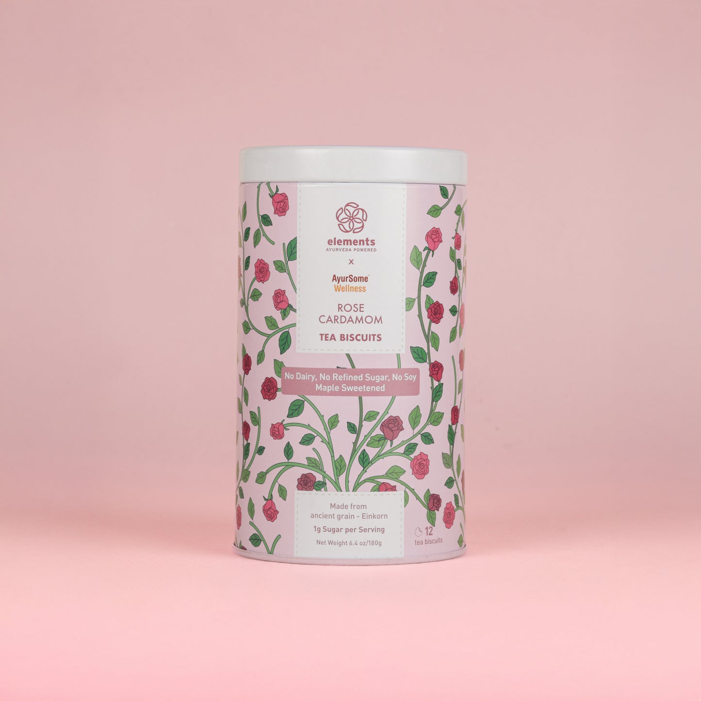 Rose Cardamom Tea Biscuits | Ancient Grains Goodness