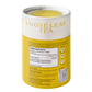Back of Calm-In-A-Teacup loose leaf tea tin showing supplement facts with organic chamomile, lemon balm and cinnamon ingredients