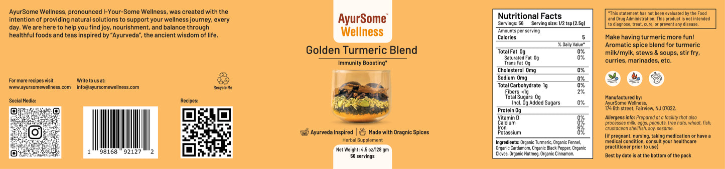 Golden Turmeric Blend | For Turmeric Milk With Immunity-Boosting Organic Spices