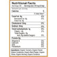 Nutritional facts label for a product with specific ingredients listed.