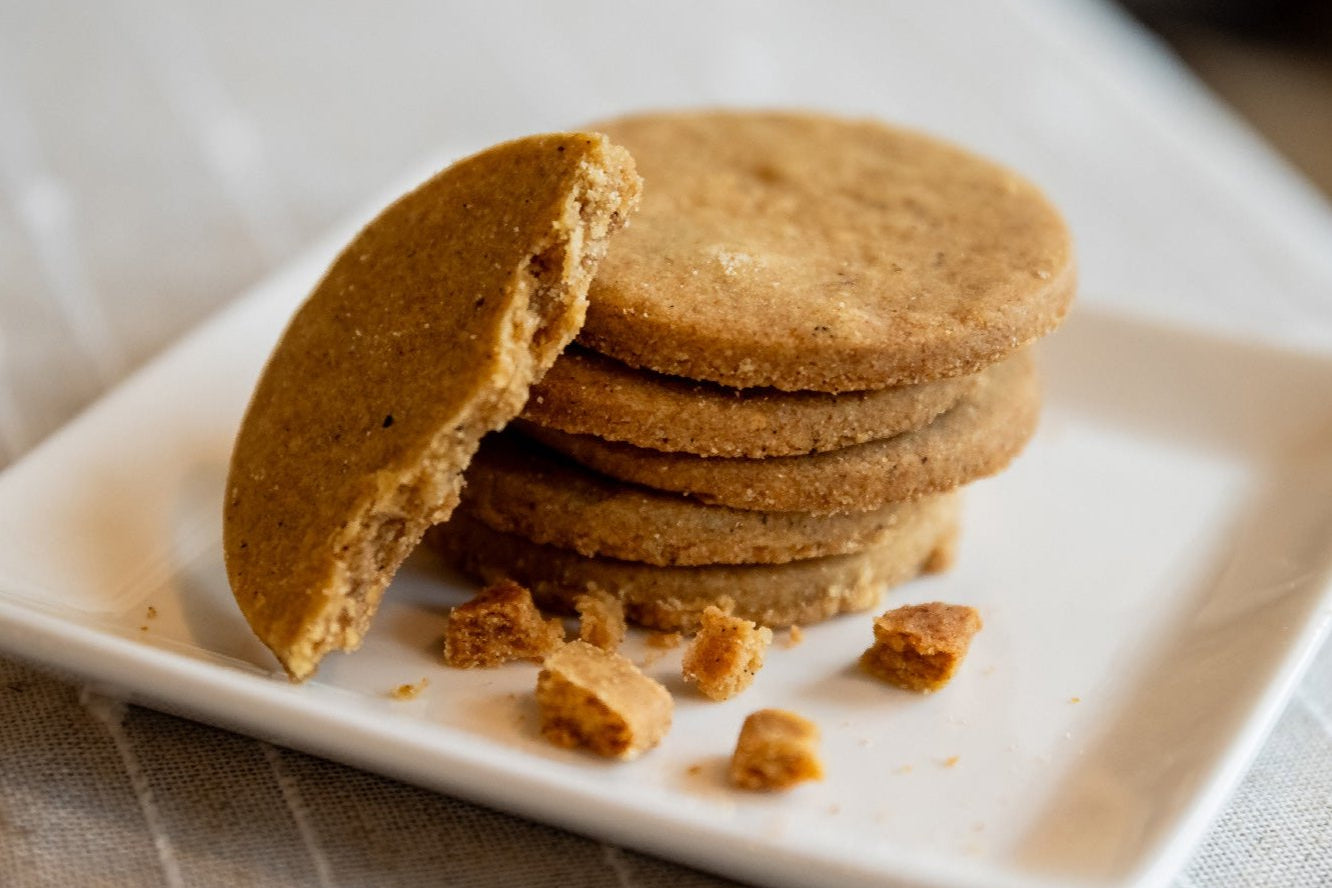 Vegan and gluten free millet cookies sweetened with powdered dates for diabetic friendly snacking